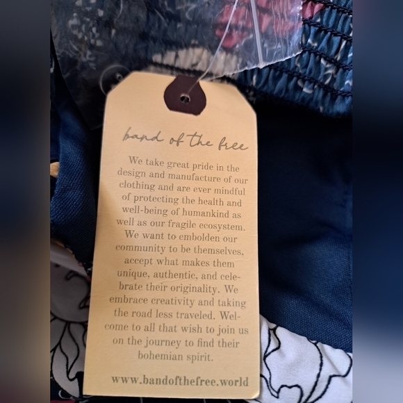 BAND OF THE FREE bold floral palazzo pant jumpsuit coastal lined padded top LG - Picture 7 of 10